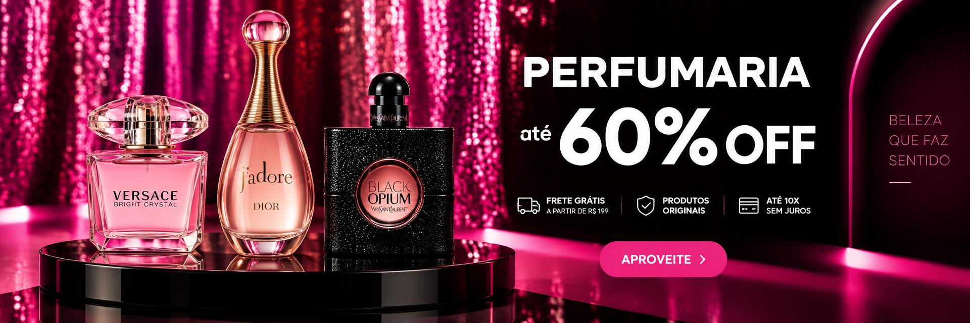 Perfumaria com até 60% off na wepink